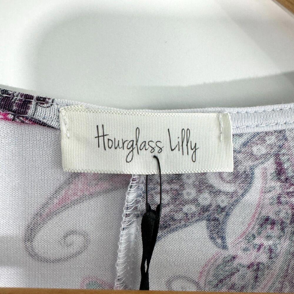 Hourglass Lilly Women’s Size Small Medium White Paisley Print Casual Dress New - Picture 5 of 10